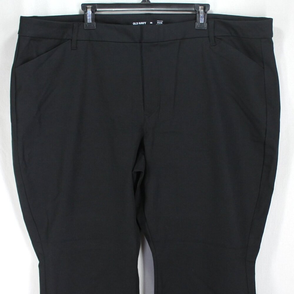 Old Navy Pixie Pants Size 26 Solid Black High Ris… - image 2